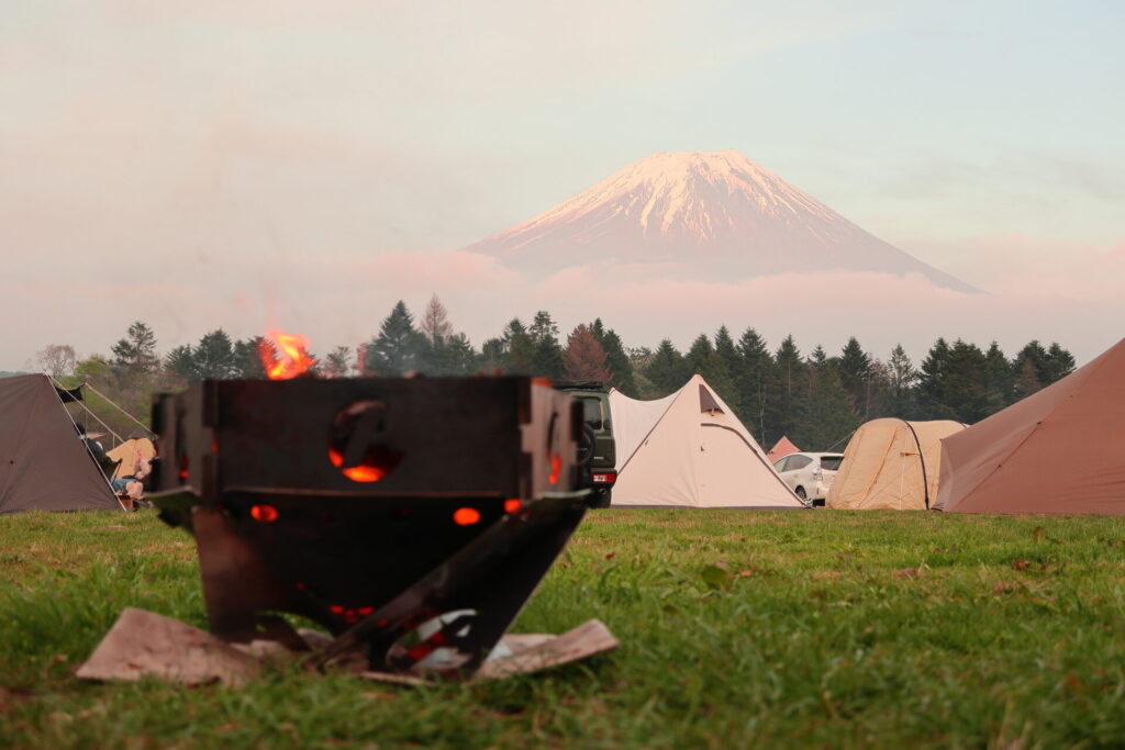 焚き火と富士山２